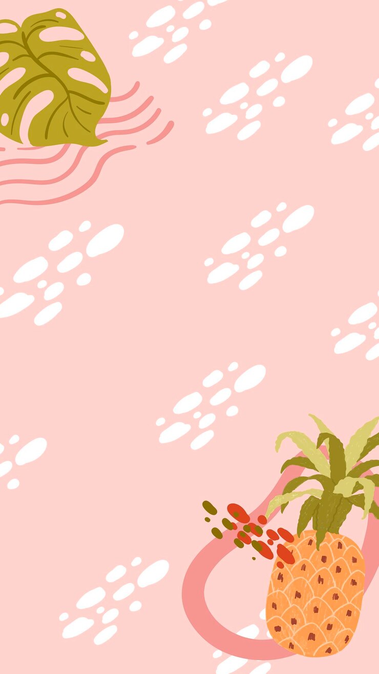 Free Vector pineapple frame on a pink background design vector