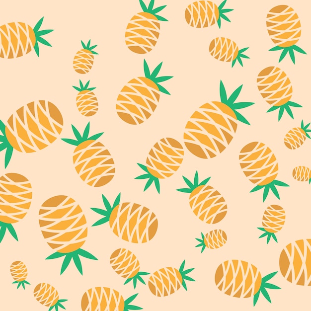 Vettore gratuito sfondo di ananas modello