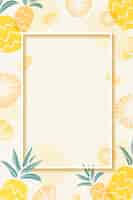 Free vector pineapple patterned frame