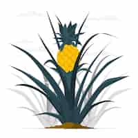 Free vector pineapple tree concept illustration