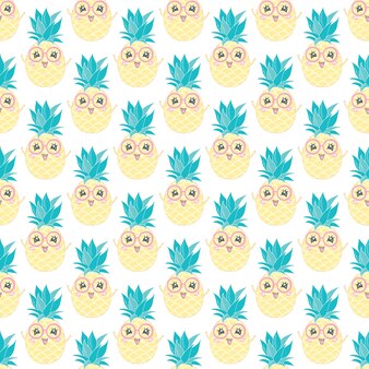 メガネでかわいいパイナップル プレミアムベクター メガネでかわいいパイナップル プレミアムベクター