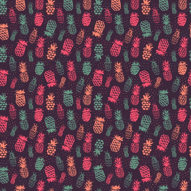 Free vector pineapples pattern design