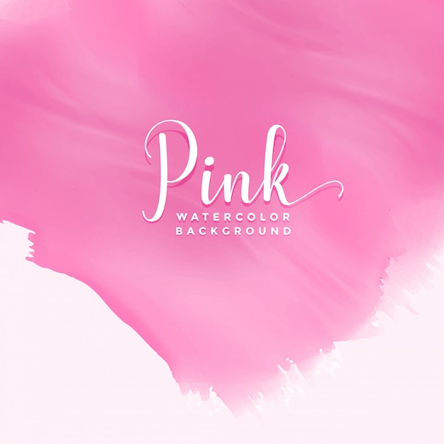 Free vector pink abstract watercolor ink effect background