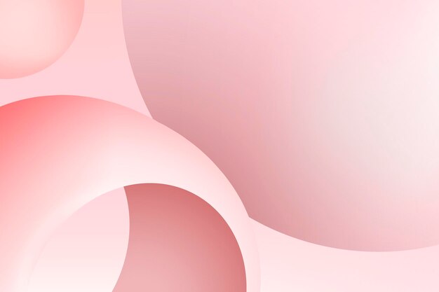 ピンクの美的背景、3Dベクトルの幾何学的なリングの形