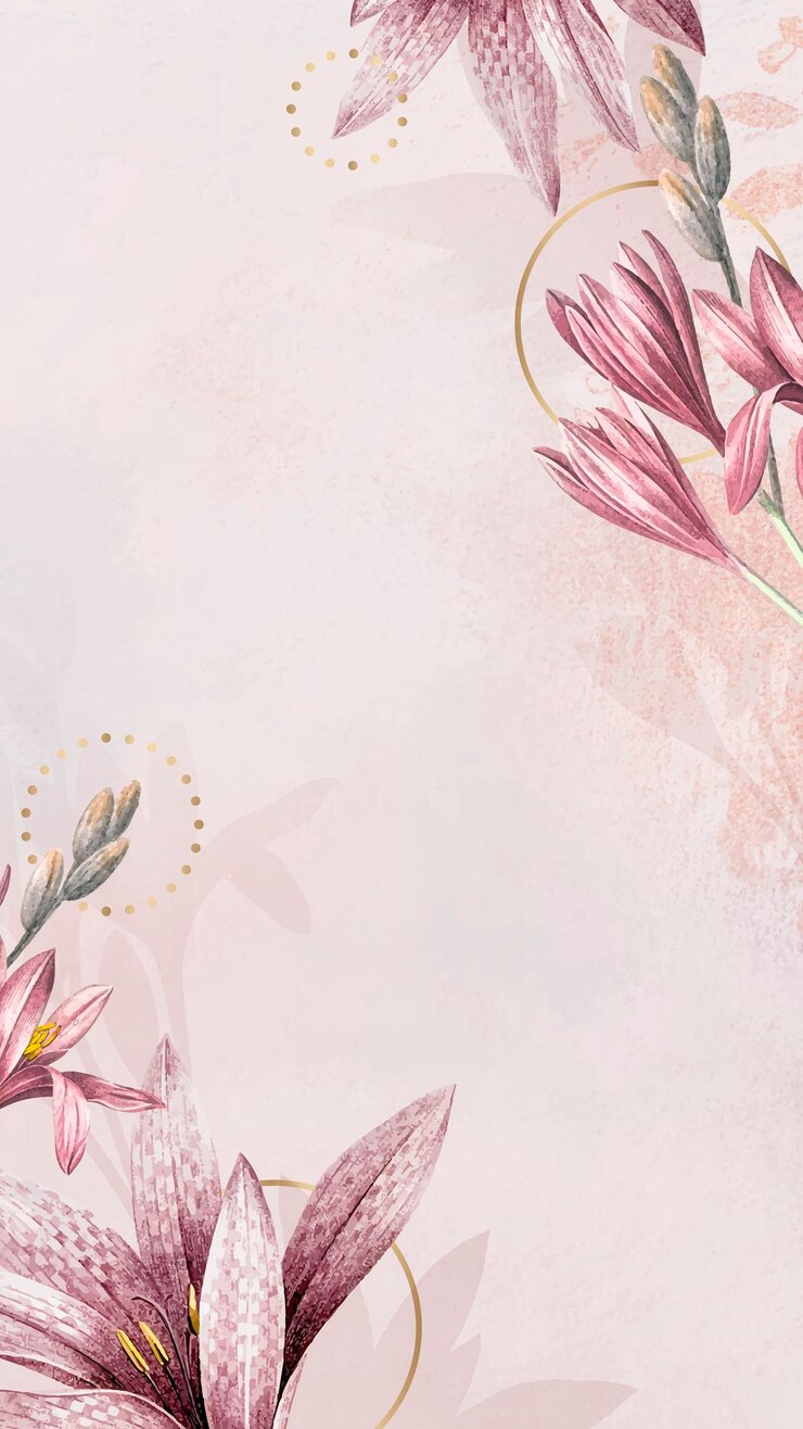 Free Vector pink amaryllis pattern background vector