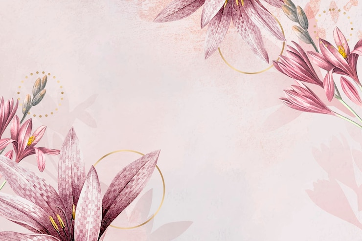 Free Vector pink amaryllis pattern background