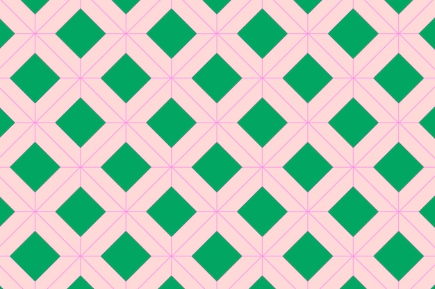 Vettore gratuito sfondo rosa, motivo geometrico carino, vettore di design colorato