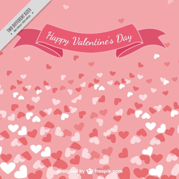 Free vector pink background of valentine's hearts
