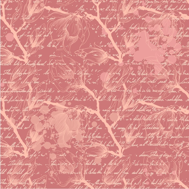 Pink background with branches