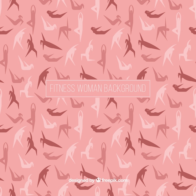Pink background with women's silhouettes