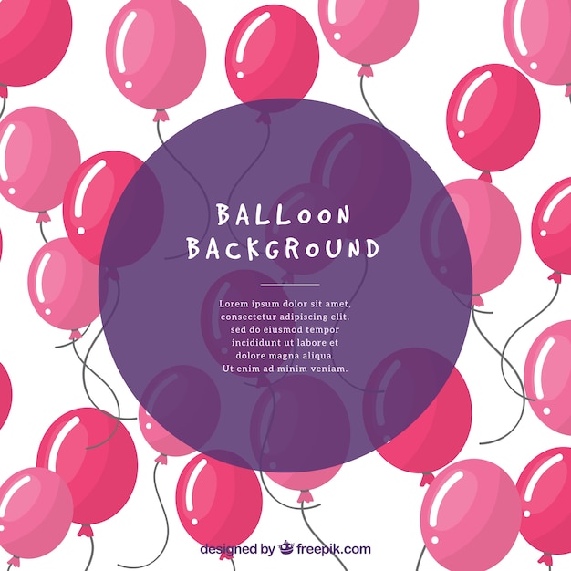 Free vector pink balloons background to celebrate