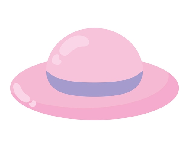 Free vector pink beach hat