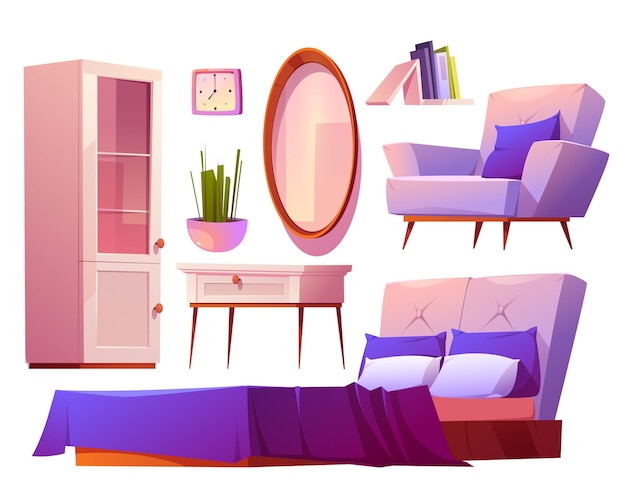 Pink bedroom furniture set purple decor room