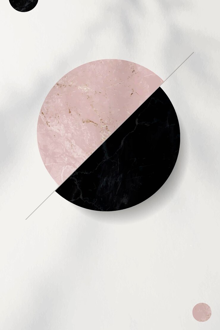 Free Vector pink and black two-tone circle patterned background