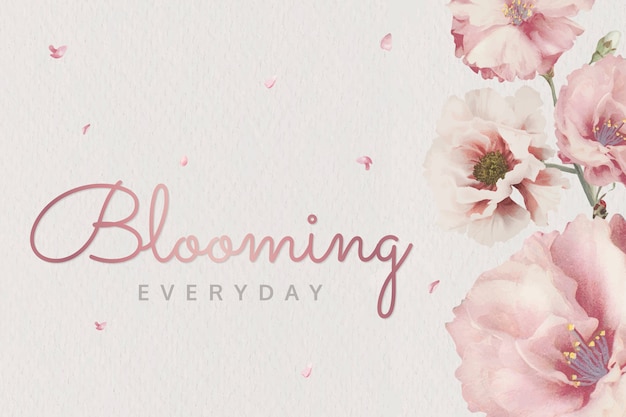 Free vector pink blooming flowers