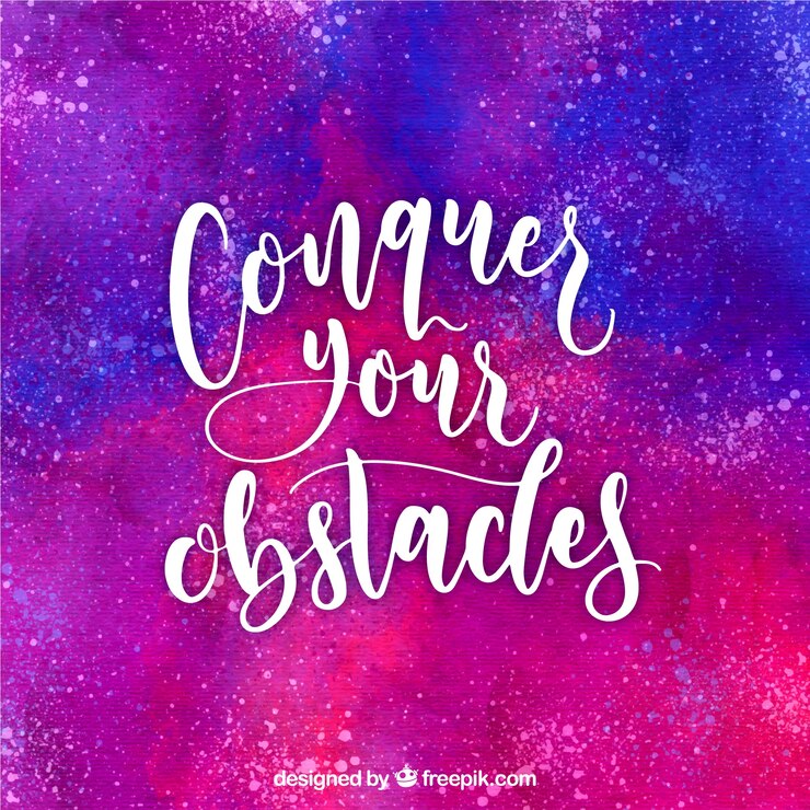Free Vector pink and blue lettering and quote concept