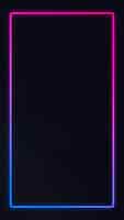 Free vector pink and blue neon frame neon frame on a dark background