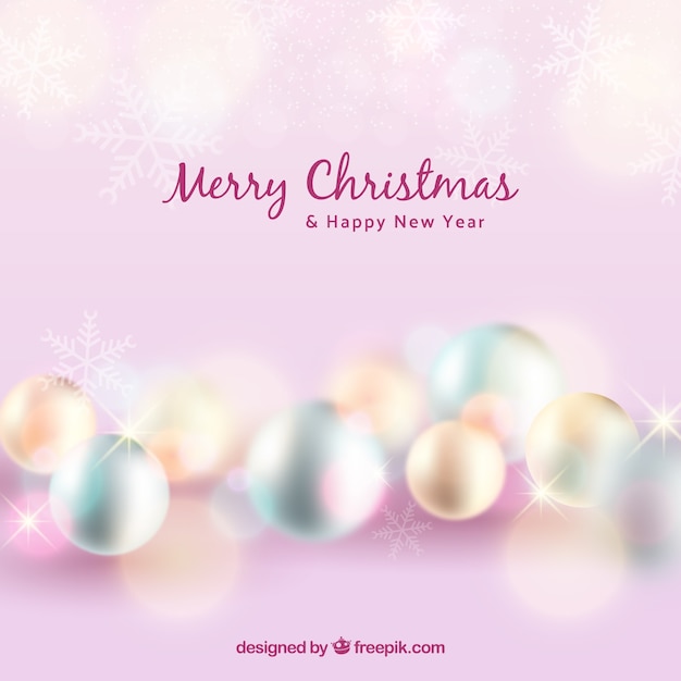 Pink blurred christmas background