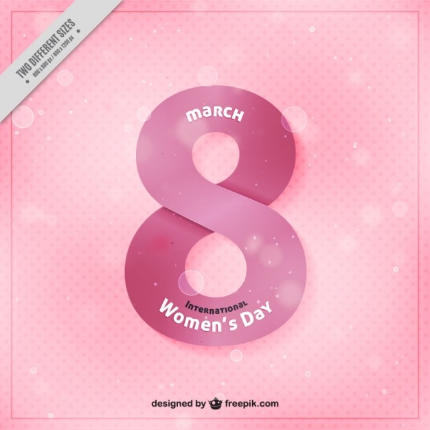 Free vector pink bokeh womens day background