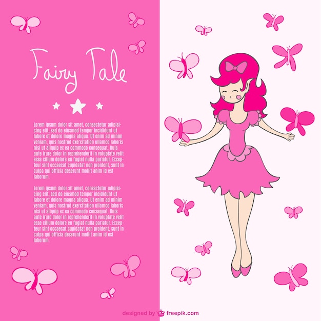 Pink butterflies fairy