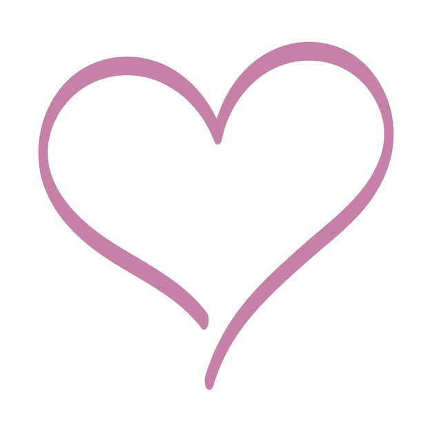 Бесплатное векторное изображение Розовая каллиграфия сердце