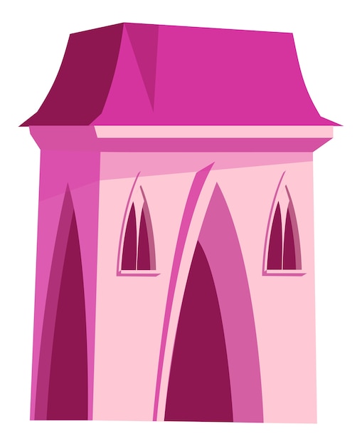 Free vector pink castle for fairy princess