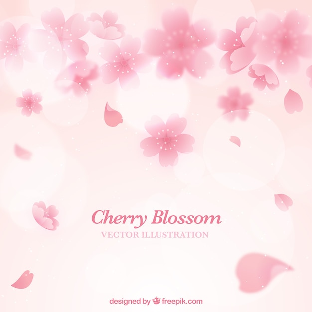 Pink cherry blossom background