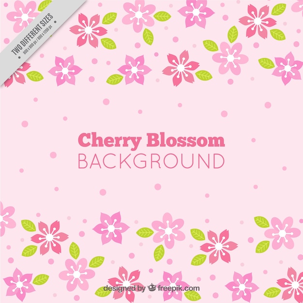 Pink cherry decorative background