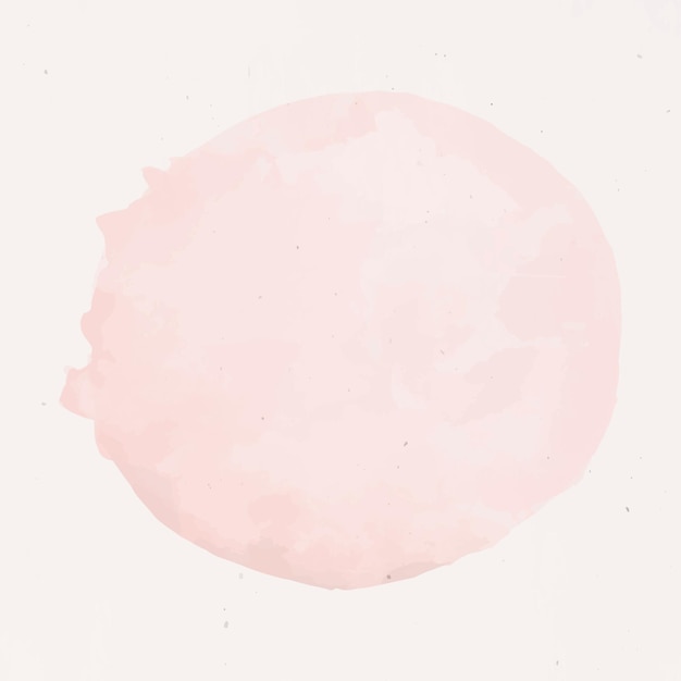 Pink circle design element  watercolor