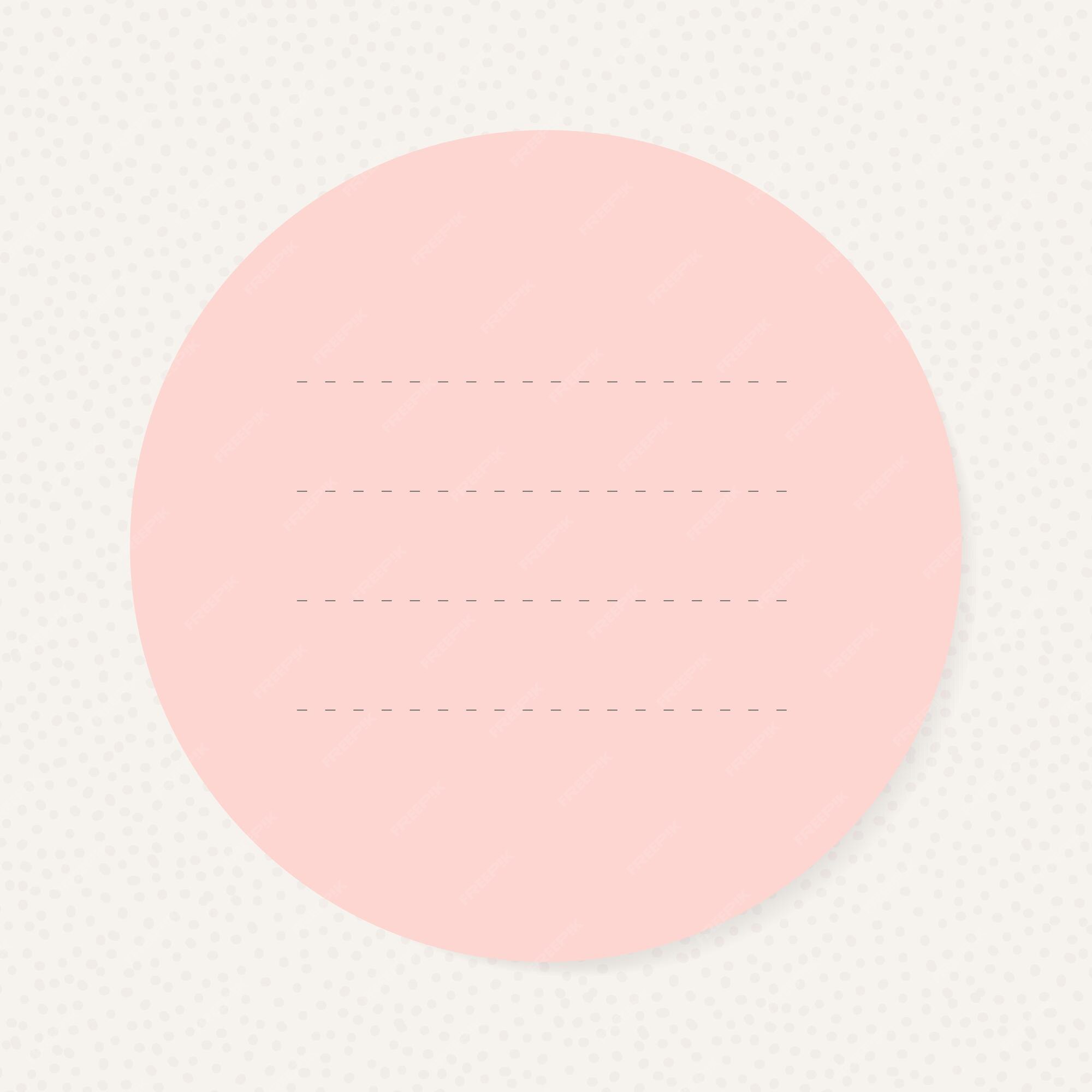 Free Vector | Pink circle notepaper design element