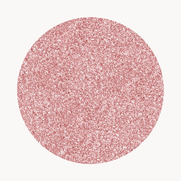 ピンクの円の形のクリップアート、キラキラコラージュ要素ベクトル
