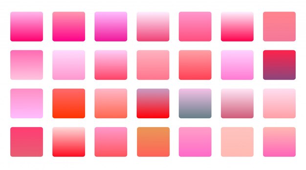 Pink color gradients big set background 