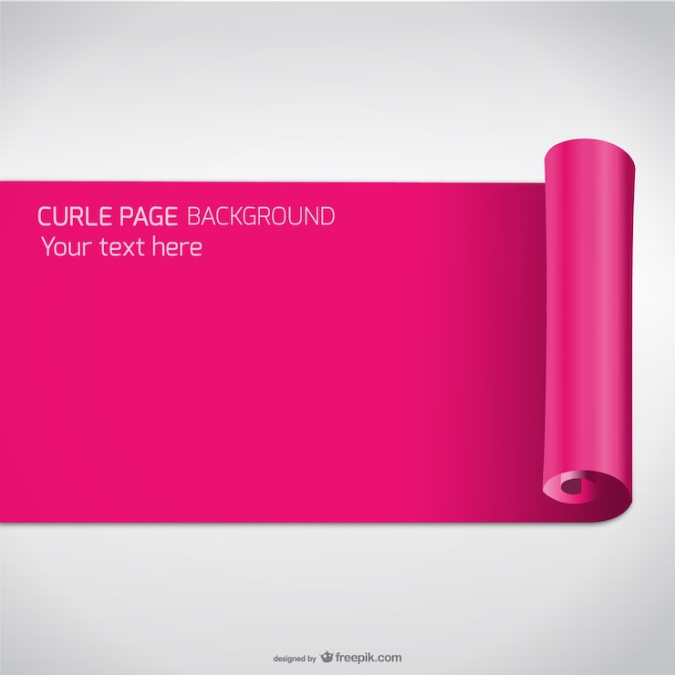 Free Vector pink curled page