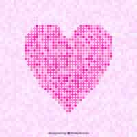 Free vector pink dots heart background