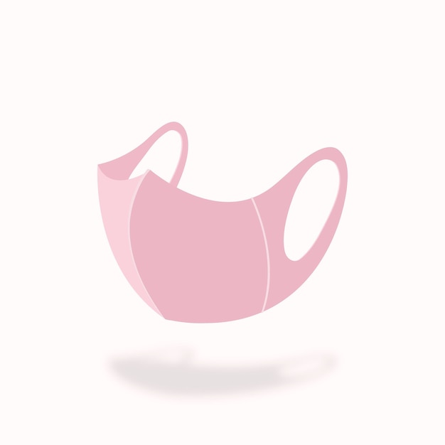 Free vector pink face mask element vector vector