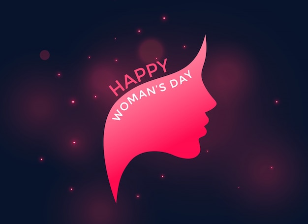 행복한 여성의 날 분홍색 여성 얼굴