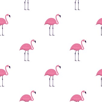 かわいいピンクのフラミンゴの背景 プレミアムベクター かわいいピンクのフラミンゴの背景 プレミアムベクター