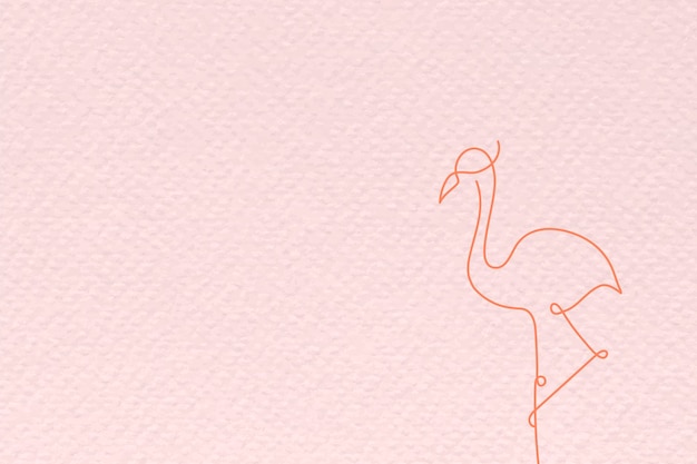 Free vector pink flamingo textured background vector