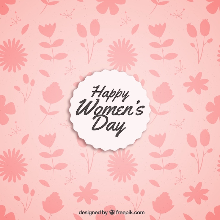 Free Vector pink floral background for women's day