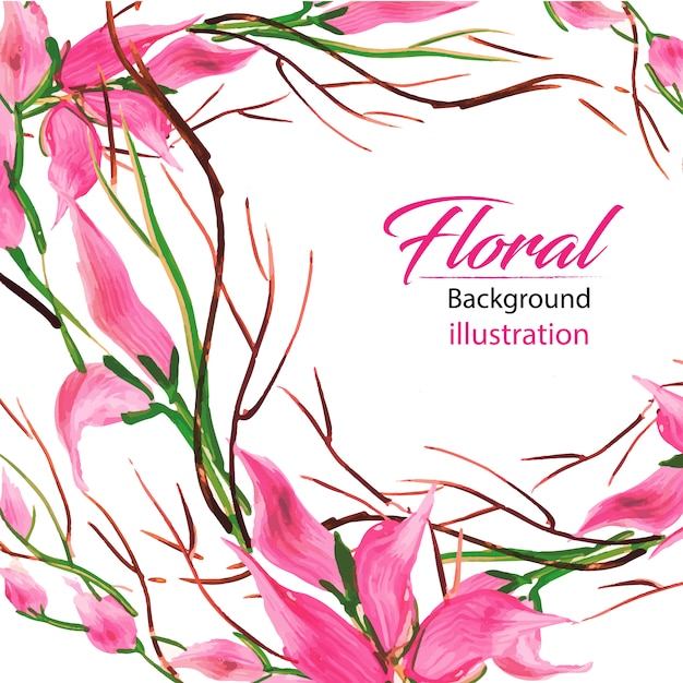 Pink floral background