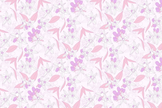 Pink floral pattern wallpaper