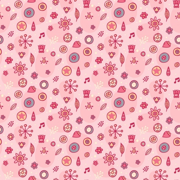 Free vector pink floral pattern