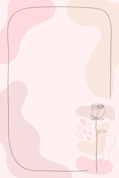 フェミニンなスタイルのベクトルでピンクの花フレームの背景