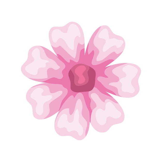 Pink flower watercolor icon