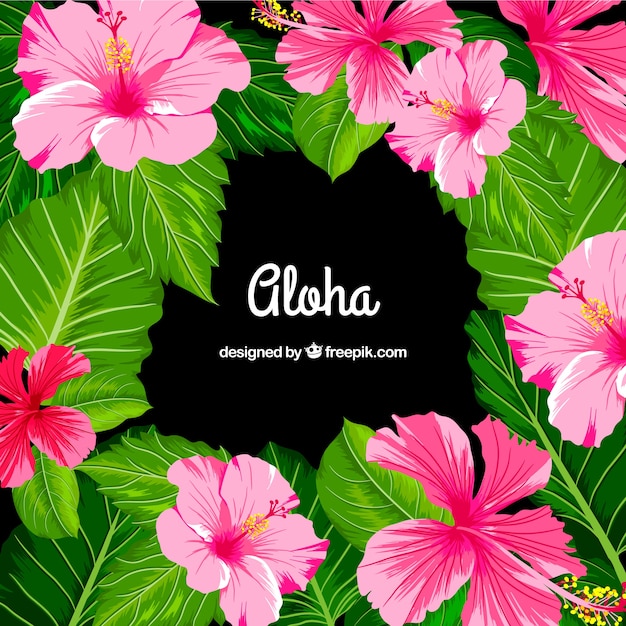 Pink flowers background design