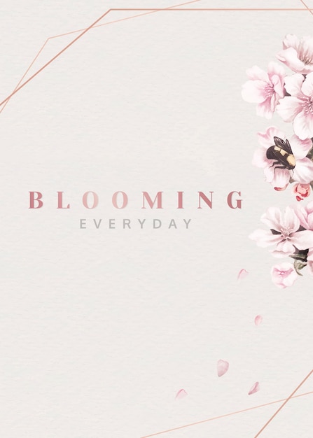 Free vector pink flowers in bloom