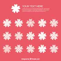 Free vector pink flowers pattern