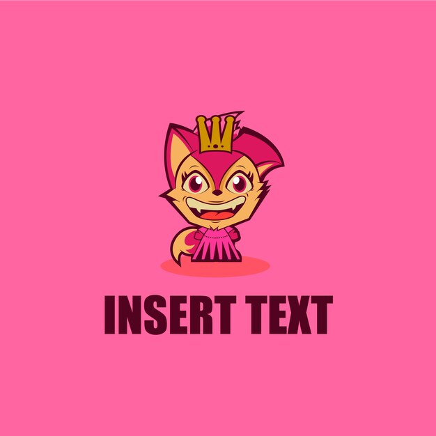 Pink fox logo background