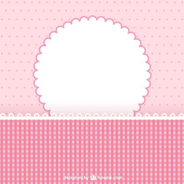 Pink frame for scrapbook