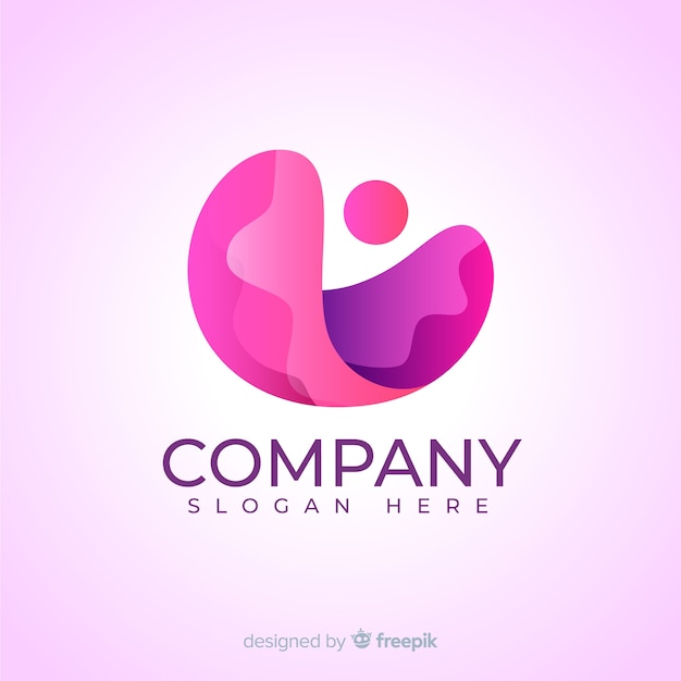 Pink gradient social media logo